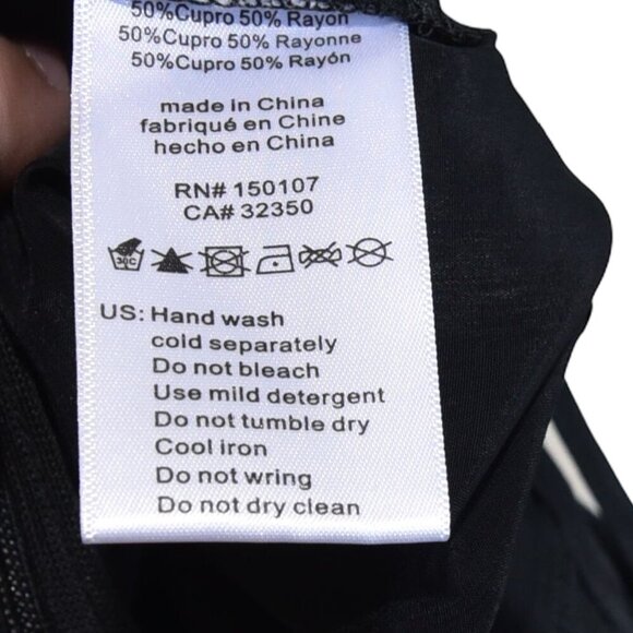 Rusty Black Satin Slip Dress Fits XS-S Adjustable Straps Minimal Surf Beachwear - Picture 7 of 8